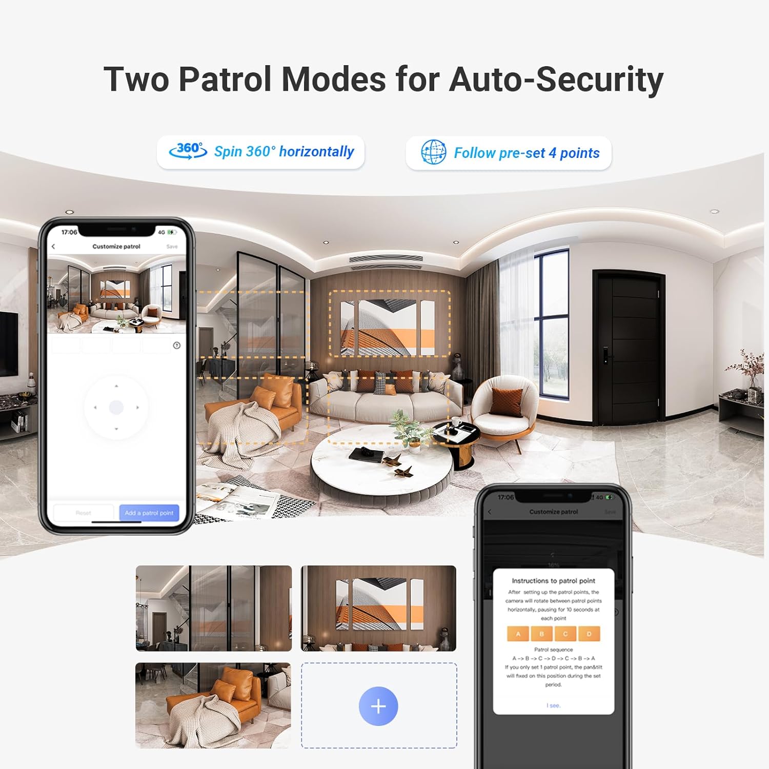 EZVIZ by Hikvision_H7C Dual-Lens Pan & Tilt Wi-Fi Camera_Dual 2k Lenses Resolution_Two Way Calling_360 Panoramic View_Color Night Vision_Privacy Mode_MicroSD Card Support Upto 512GB_White5