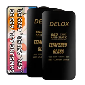 Samsung Galaxy A51, A53 5G, A52, A52 5G, A52S 5G Tempered Glass Screen Protector - Pack of 2, 9H Edge to Edge ESD Anti-Static