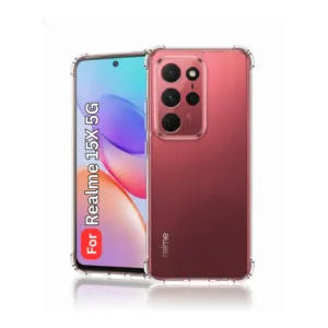 Realme 15X-5G Clear Shockproof Back Cover - Airbag Corners, Raised Camera Protection