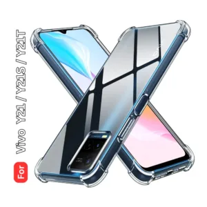 Vivo Y21 Y21s Y21t Clear Shockproof Back Cover - Airbag Corners, Raised Camera Protection