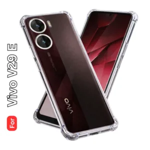 Vivo V29 E Clear Shockproof Back Cover - Airbag Corners, Raised Camera Protection