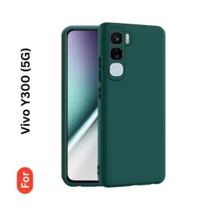 Vivo Y300 5G Soft Silicone Back Cover - Anti-Slip, Water-Resistant Mobile Case (Green)