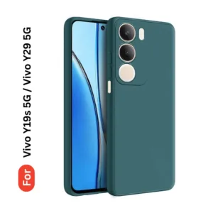 Vivo Y19s 5G Vivo Y29 5G Soft Silicone Back Cover - Anti-Slip, Water-Resistant Mobile Case (Green)