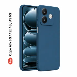 Oppo A3x 5G A3x 4G A3 5G Soft Silicone Back Cover - Anti-Slip, Water-Resistant Mobile Case (Grey)