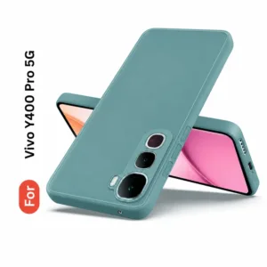 Vivo Y400 Pro 5G Soft Silicone Back Cover - Anti-Slip, Water-Resistant Mobile Case (Green)