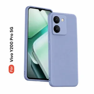 Vivo Y200 Pro 5G Soft Silicone Back Cover - Anti-Slip, Water-Resistant Mobile Case (Sky Blue)