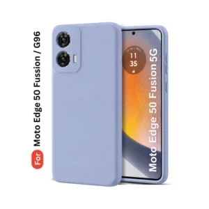 Moto Edge 50 Fusion G96 Soft Silicone Back Cover - Anti-Slip, Water-Resistant Mobile Case (Sky Blue)