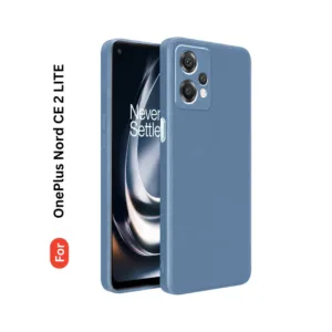 OnePlus Nord Ce 2 Lite Soft Silicone Back Cover - Anti-Slip, Water-Resistant Mobile Case (Grey)