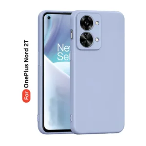 OnePlus Nord 2T Soft Silicone Back Cover - Anti-Slip, Water-Resistant Mobile Case (Sky Blue)