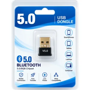 Bluetooth 5.0 USB Dongle - Mini Bluetooth Adapter for PC and Laptop