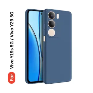 Vivo Y19s 5G-Vivo Y29 5G Soft Silicone Back Cover - Anti-Slip, Water-Resistant Mobile Case (Grey)
